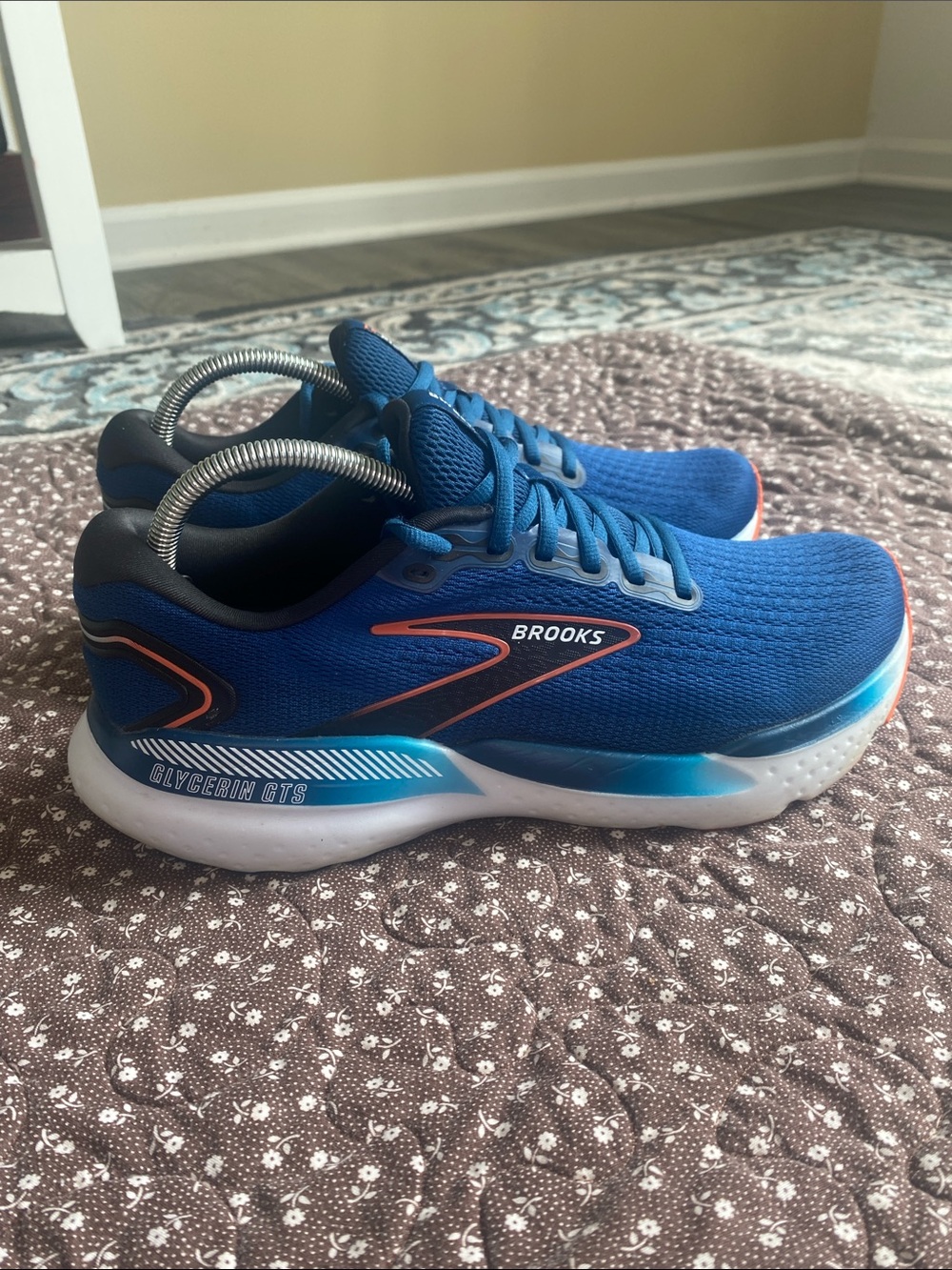 Brooks Blue and Coral Glycerin GTS Running Shoes